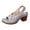 Grey, variant on Rokment Womens Platform High Heels Dressy Sandals 2026 Fashion Hollow out Leather Open Toe Chunky Block Stackable Heeled Adjustable Slingback Dress Summer Shoes for Ladies Beige Size 6