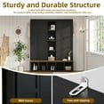 thumbnail image 6 of Euroco Modern Farmhouse Hall Tree – 4-in-1 Entryway Bench with Cabinets, Hooks & Shoe Storage, Wood-Grain Finish, Handles, Anti-Tip Safety, 6 of 9