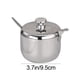 thumbnail image 3 of Juego de tarros de acero inoxidable con tapa - Recipientes de 3 piezas para almacenar especias en cocina y restaurante, 3 of 6
