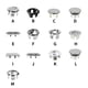 thumbnail image 3 of Toystoory 6 piezas de anillos de cubierta de desbordamiento de fregadero de estilo moderno de oficina con filtro cocina baño lavabo agujero insertar tapa Accesorios de baño Doble capa de cobre Toystoory HA012004-03, 3 of 6
