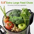 thumbnail image 2 of Cold Press Juicer, 5.8" Wide Feed Chute Juice Extractor Machine with 400W, High Juice Yield, Slow Masticating Juicer for Whole Vegetables & Fruits, Dark Grey, 2 of 6
