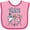 Pink and Red, variant on Inktastic Tea Time In Paris-Colorful French Poodles Boys or Girls Baby Bib