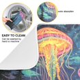 thumbnail image 3 of Yayeee Dish Drying Mat for Kitchen Counter Ultra Absorbent Easy Clean Pad 24x18", Psychedelic Jellyfish, 3 of 7
