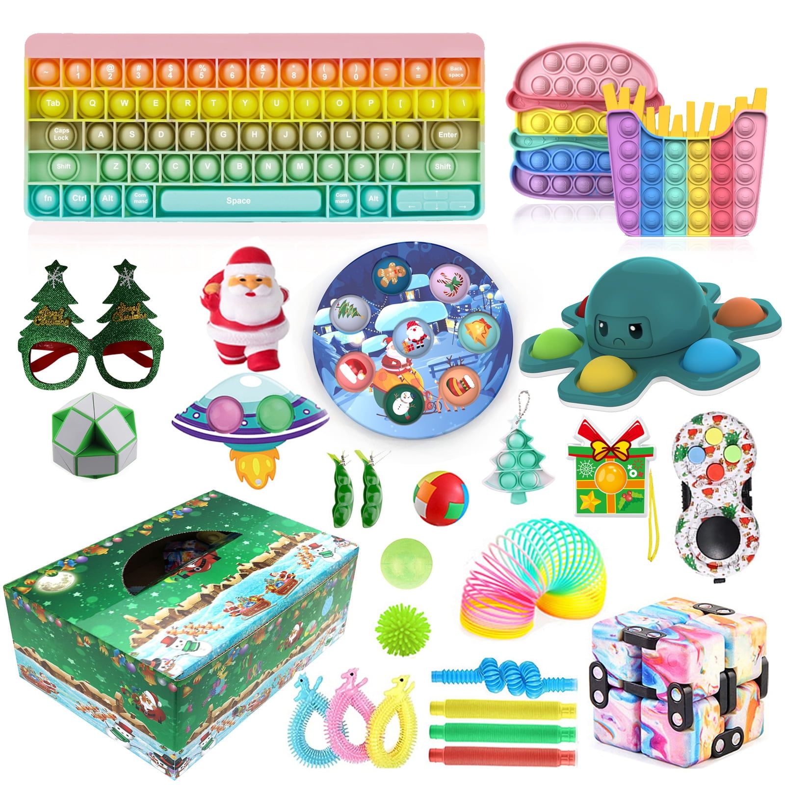 Lucakuins Advent Calendars 2021 Fidget Toy Packs for Kid, Fidget Toy Box, Sensory Squeeze Fidget