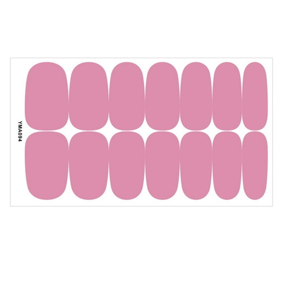 Valentine's Day Nail Stickers Pure Color Style Full Wraps Polish Stickers Self-Ashesive Nail Sticker Sets For Women And Girls