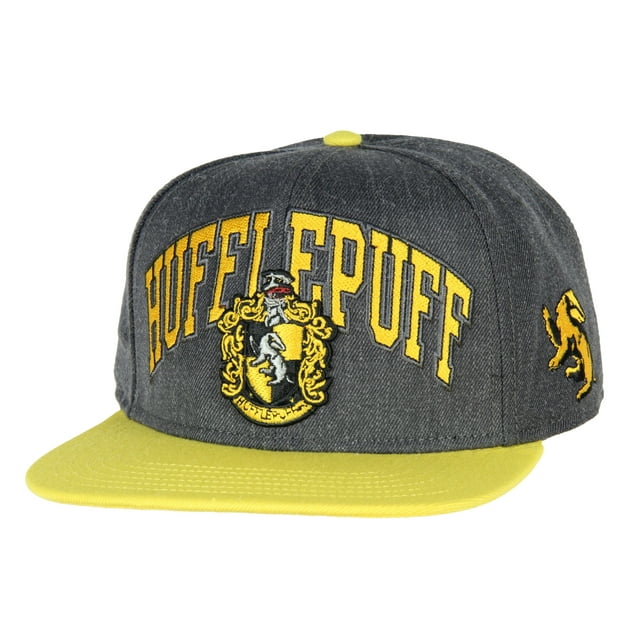 Harry Potter Hufflepuff Embroidered House Crest Adjustable Snapback Hat Cap