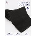thumbnail image 4 of HUGH UGOLI Women's Cotton Crew Socks | Plain Color, Regular Fit, Soft Casual Socks for Trouser, 4 Pairs, Jeans Blue/ Dark Gray, Shoe Size: 6-9, 4 of 5