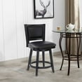 thumbnail image 2 of Boraam Wood Broadmoor Counter Height Swivel Stool in Black Finish, 2 of 5