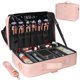 thumbnail image 1 of Estuche de maquillaje Relavel Large Professional con correa rosa, 1 of 8