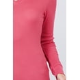 thumbnail image 2 of Women's Basic Thermal Long Sleeve Knit T-Shirt Crew Neck, 2 of 3