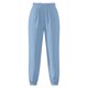 thumbnail image 3 of Pantalones de Cintura Elástica para Mujeres Lino Pantalones de Pierna de Color Sólido con Bolsillos Pantalones de Cintura Elástica de Encaje Y Pierna para Uso Casual, 3 of 5