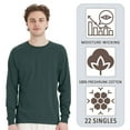 thumbnail image 6 of Hanes Essential-T Long Sleeve T-Shirt Cotton Crewneck Tee Shirt (Black, M), 6 of 7
