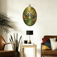 thumbnail image 3 of Oval Framed Wall Art Pair Blue White Herons Tropical Pond Vibrant Flowers Canvas Wall Art Oval Vintage Wall Decor Prints Hanging Decor for Home Bedroom Living Room Office 8"x11.4", 3 of 7