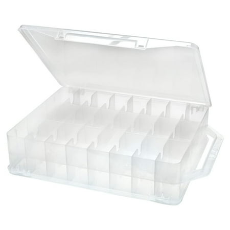 UPC: 0024099853156 | Caboodle Double Sided Clear Plastic Thread Organizer w/ 46 Compartments