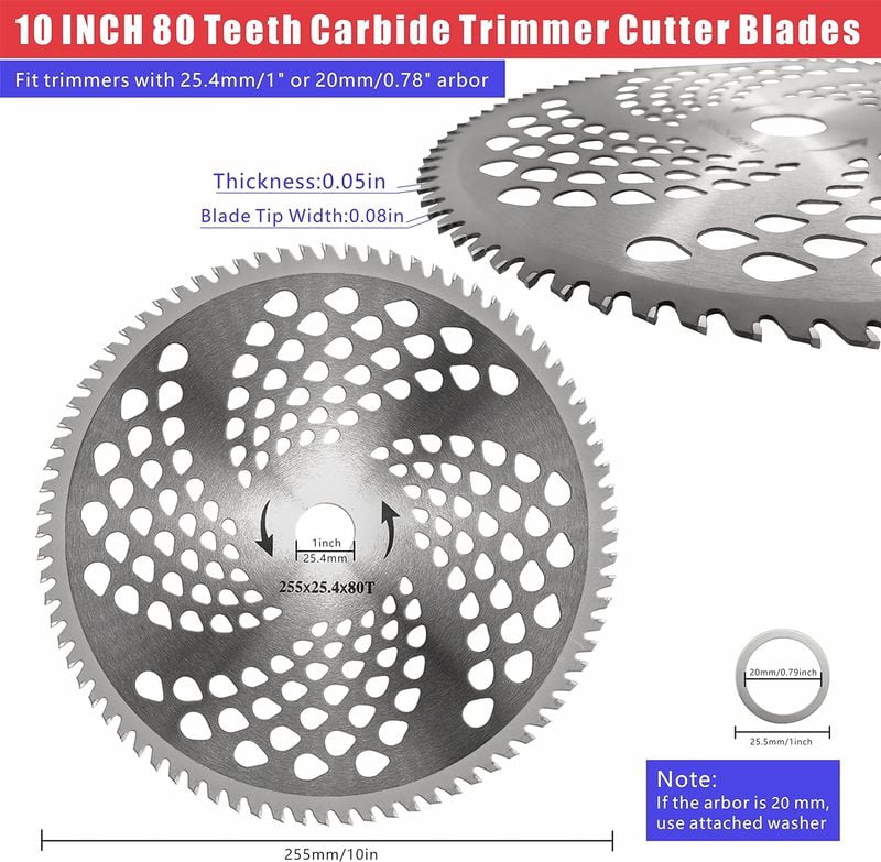 1PC Lawn Mower Weed Trimmer Blade Head 40/60/80 Teeth Wood Mower Disc for Brush Cutter Trimmer Garden Weed Mower Parts