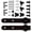 a complete set, variant on Modern Black Varnished Sliding Track Structure for Barn Doors Mild Steel Substance Compact Plan