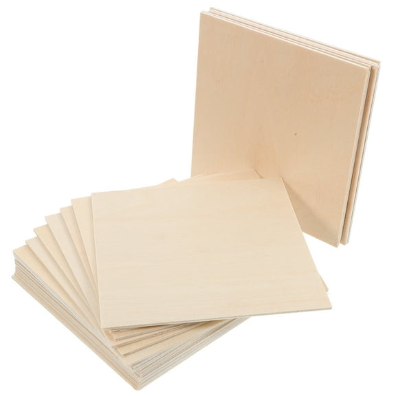 MLINS 20pcs Plywood Sheets For Crafts Wood Sheets Unfinished Wood Squares Boards Balsa Wood Sheets For Crafts Architectural Models Cutting Wood Burning And Drawing