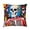 D, variant on Festival Carnival Floral Skull Decorative Pillow Cover 45x45cm Flax Linen Cushion Case for Sofa Couch Bed Halloween Themed Home Decor