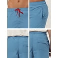 thumbnail image 6 of Unique Bargains Men's Summer Beach Shorts Mesh Lining Drawstring Waist Swim Shorts 32 Light Blue, 6 of 6