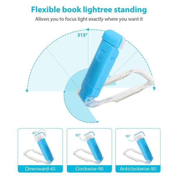 Lámpara de oficina recargable por USB, luz de lectura con Clip, luz de libro