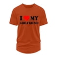 thumbnail image 3 of Mens Valentines T-Shirts I Love My Girlfriend Funny Cute Love Heart Printed Pullover Tees Short Sleeved Round Neck Casual Workout Tees, 3 of 4