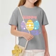 thumbnail image 4 of SERTG Girls Easter Floral Bunny Print Short Sleeve T Shirt Soft Lightweight Crew Neck Tee Casual Regular Fit Breathable Comfortable Spring Top Fashion Holiday T Shirt(Gray#1,9-10 Years), 4 of 8