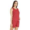 thumbnail image 3 of Bimba Womens Solid Sleepwear Set 2 Pcs Short & Top Casual Nightwear Loose Fit Loungewear, 3 of 7