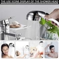 thumbnail image 4 of Japanese Style Shower Sprinkle One Touch Water Stop Shower Head with Switch Hand Bath Lotus Pompom Head Boost, 4 of 4