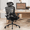 Black, variant on MAYEERTY High Back Desk Chair with Adjustable Lumbar Support & Headrest,Comfortable Mesh Computer Chair with Soft Flip Up Arms, Adjustable Height and 120°Tilt