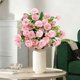 thumbnail image 1 of Ramo de flores artificiales Arranjo de claveles de hortensia - Decoración floral sintética pequeña de alta gama, centro de mesa de boda realista, decoración para la exposición del hogar, 1 of 4