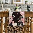 thumbnail image 2 of SM-XLHN Pink Jack-O-Lantern Pumpkin Bat Halloween Table Runner, Holiday Kitchen Dining Table Decoration for Indoor Outdoor Home Party Decor 13 x 72 Inch, 2 of 6