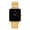 Gold Black, variant on Men's 33mm Square Dial Watch – Luxury Quartz Timepiece with Metal Band, 8in Length, 20mm Width - Gold Black
