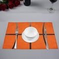 thumbnail image 2 of MKHERT Sports Decor Funny Basketball Ball Leather with Lines Placemats Table Mats for Dining Room Kitchen Table Decoration 12x18 inch,Set of 6, 2 of 4