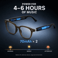 thumbnail image 3 of GenXenon Bluetooth Glasses with Photochromic Lenses for Men and Women,Voice Assistant,Hands-Free Calls,Open-Ear Audio,Clear Oversized Unisex Sunglasses for Business and Daily(Brown), 3 of 9