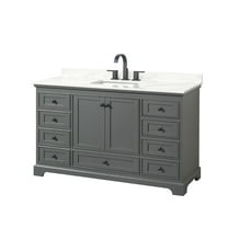 Wyndham Collection Wcs202060s-Qtz-Us3mxx Deborah 60" Free Standing Single Basin Vanity Set