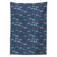 thumbnail image 3 of Ambesonne Bicycle Tablecloth Rectangular Table Cover, Bike Sketches on Blue, 60"x84", Multicolor, 3 of 4