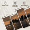 thumbnail image 6 of Elephant Stock Ah New York Wall Art - Horizontal Multi Panel Canvas - 5 Pieceliving Room Wall Decor - Photography City Multi Panel - Gray And Browndecor By Assaf Frank - 74" x 37", 6 of 8