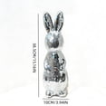 thumbnail image 3 of Mosaic Glass Easter Bunny Hanging Ornament, Silver Foam Rabbit Decoration for Home Tabletop Decor, Party Supplies and Easter Gift, 3 of 7