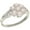 White, variant on LBG 925 Sterling Silver Cultured Pearl Womens Band Ring - Size 10