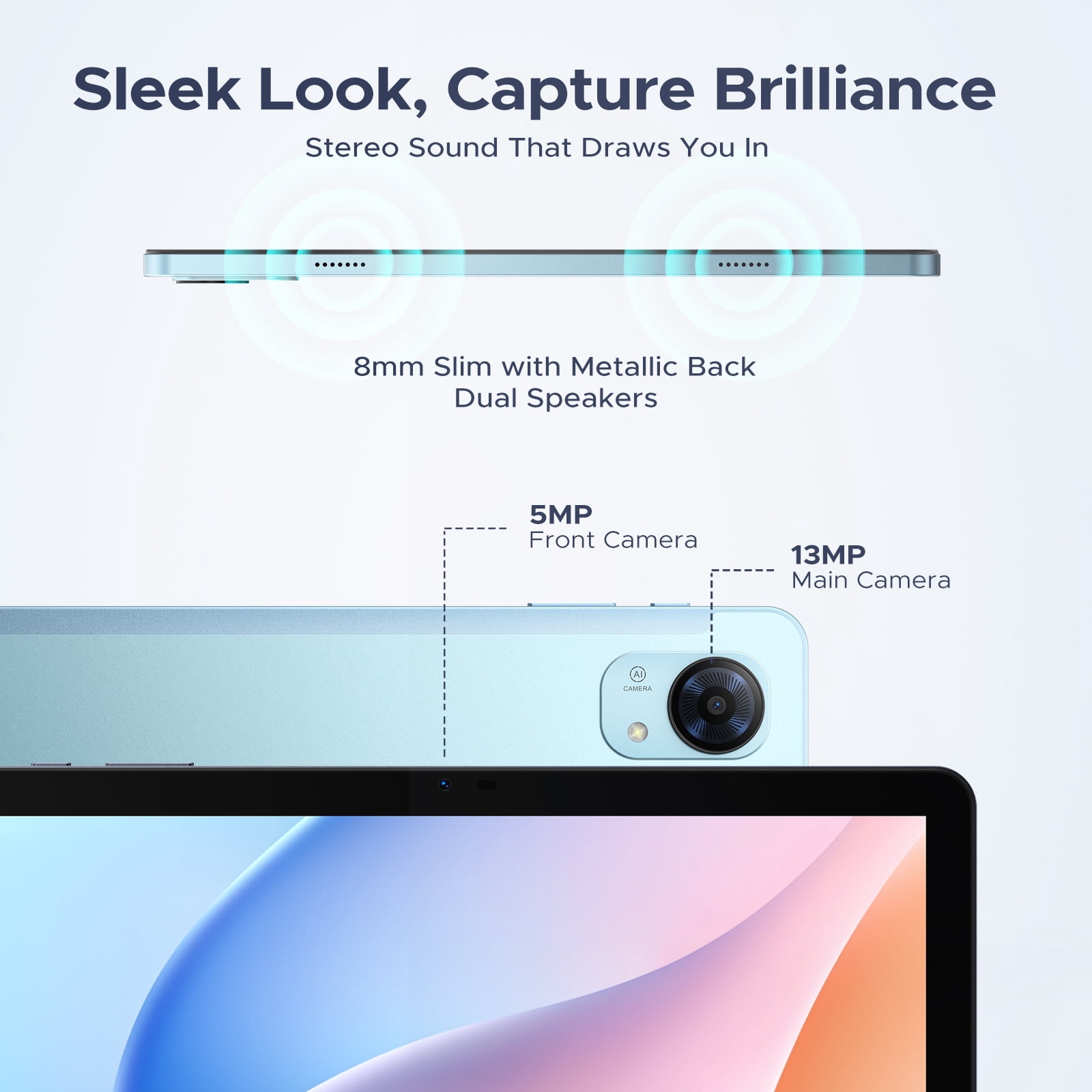 POCKAM P10PRO 10.1 inch Tablet, Android 16 Tablets with 120Hz Display, 48GB+128GB/2TB, T7250 Octa-Core, 8800mAh, Widevine L1, Gemini AI, 13MP+5MP, 3.5mm Headphone, Keyboard, Pen