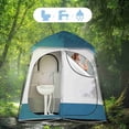 thumbnail image 2 of Pop Up Privacy Shower Tent, Portable Double Outdoor Camping Shower Shelter, Changing Room Instant Tent with 2 Rooms, 2 of 8