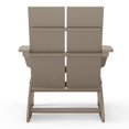 thumbnail image 5 of WestinTrends Riviera Outdoor HDPE Modern Adirondack Chair with Cup Holder, Weathered Wood, 5 of 9