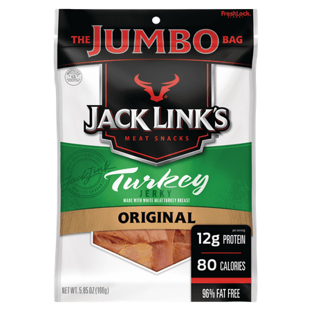 (4 Pack) Jack Links Turkey Jerky, Original, (Best Dry Rub For Turkey)