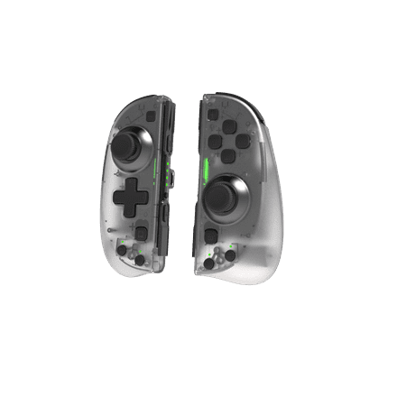 Motion Controllers pair with a USB Type-C Charging Cable & Joy-Con Alternative compatible with Nintendo Switch - Clear White