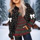 thumbnail image 4 of Sudadera con capucha para niños, moderna, informal, holgada, con estampado de manga larga, gorro con bolsillo de cuerda, sudadera de poliéster para niños., 4 of 5