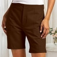 thumbnail image 2 of Bermuda Shorts Womens Golf Shorts Pull On Mid Rise Stretch With Pockets Summer Utility Comfort Hiking Short Pants M, 2 of 6