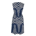 thumbnail image 4 of VBVC Women's Floral Print Sleeveless Fit and Flare Midi Dress , Ladies' Crew Neck Casual Summer Dress , Beach Vacation Flowy Sundress For Women,Blue,S-2XL, 4 of 7