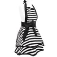 thumbnail image 2 of Wrapables Classic Vintage Apron, Sexy Cooking Apron, Black Stripe, 2 of 10