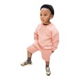 thumbnail image 3 of Sngxgn Toddler Baby Boy Clothes Solid Color Sweatshirt Top and Jogger Pants Set 2 Piece Fall Winter Outfits(G,120), 3 of 6
