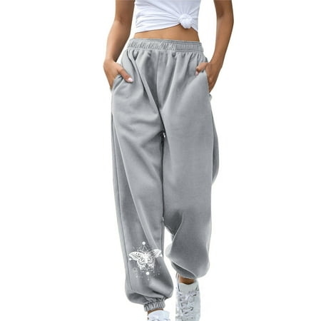 XZNGL Womens Pants Casual Womens Fashion Casual Valentines Day Printing  Pocket Elastic Waist Trousers Long Straight Pants Sweatpants Casual Pants  for